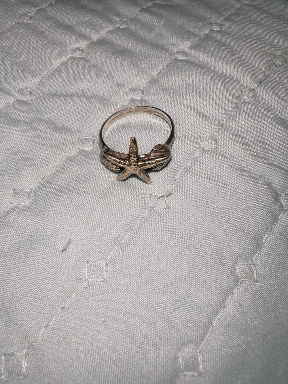 Starfish and seashell ring size 6